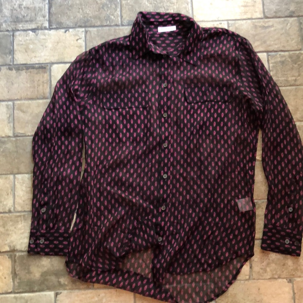 Equipment Button Down Silk Top